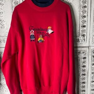 Vtg Grandma Little Dolls Crewneck